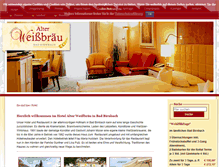 Tablet Screenshot of hotel-alter-weissbraeu.de